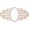 Ekena Millwork Elizabeth Wood Fretwork Pierced Ceiling Medallion, Cherry, 20"W x 10"H x 5 1/2"IW x 9 1/2"IH x 3/8"T CMWP20X10X0375EBCH - alternate 4